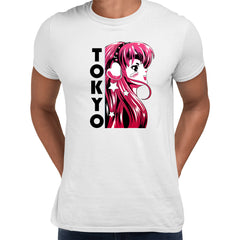 Tokio Anime White T-shirt Girl Manga Japanese Shoji