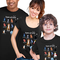 Type of Cats Funny Animal T-shirt