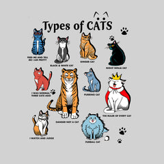 Type of Cats Funny Animal T-shirt
