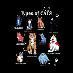 Type of Cats Funny Animal T-shirt