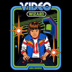 Video Wizard t-Shirt Twisted nostalgia Arcade Game Steven Rhodes