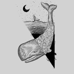 Whale double exposure surreal Abstract Unique T-Shirt